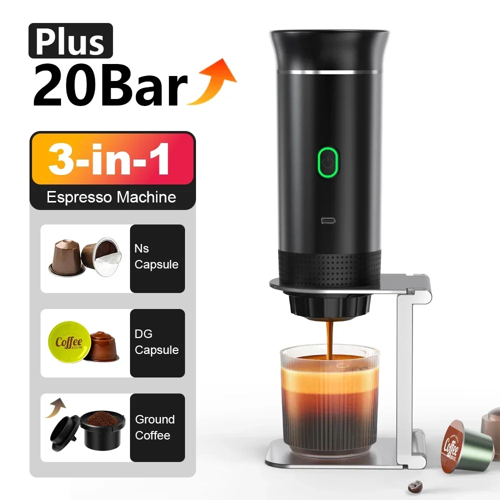 3-in-1 Wireless Electric Portable Espresso Coffee Machine